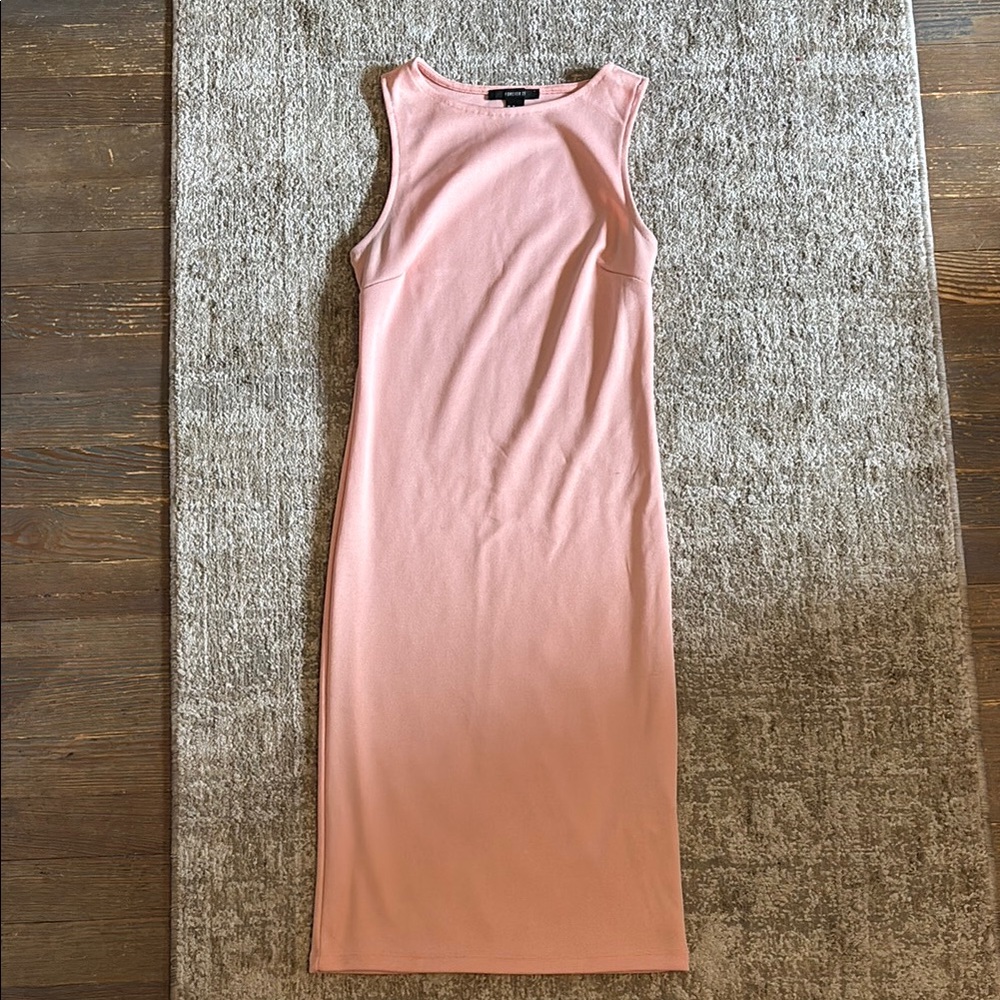 Forever 21 Peachy Pink Halter Midi Dress